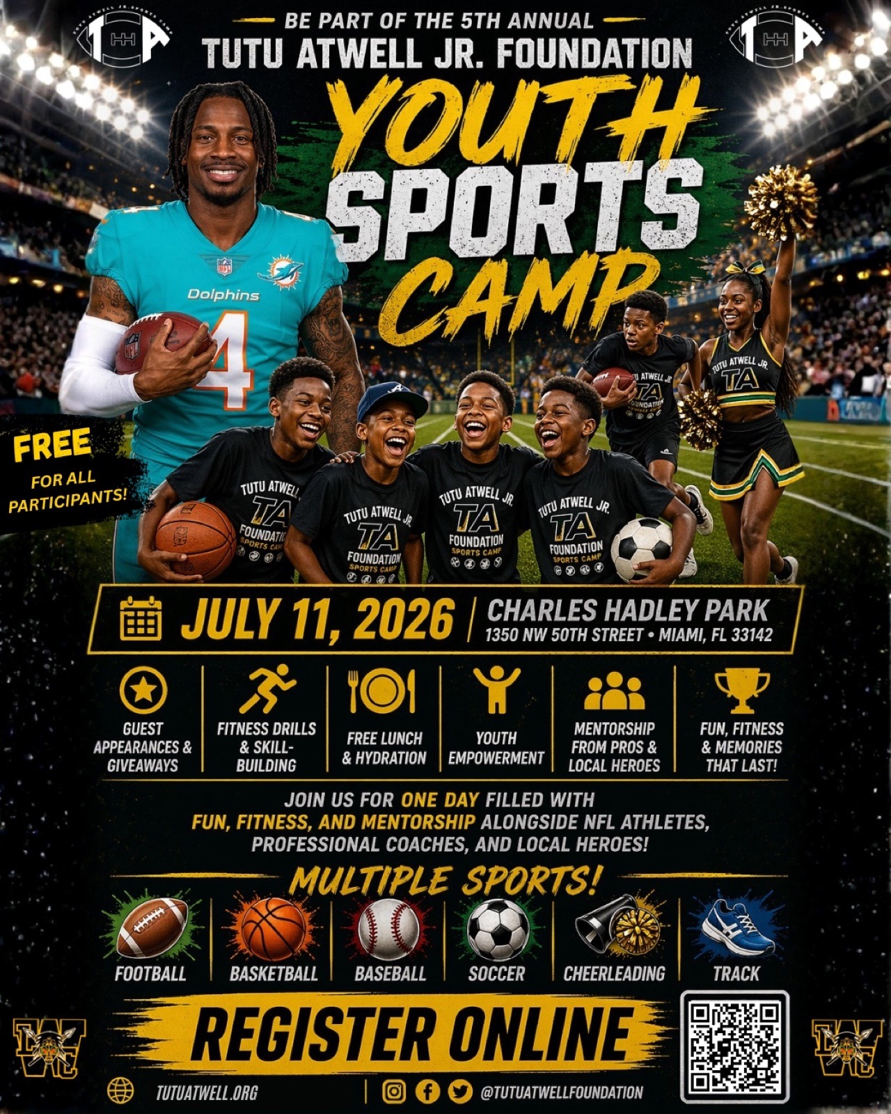 5th Annual Youth Sports Camp and 7-on-7 Invitational flyer
