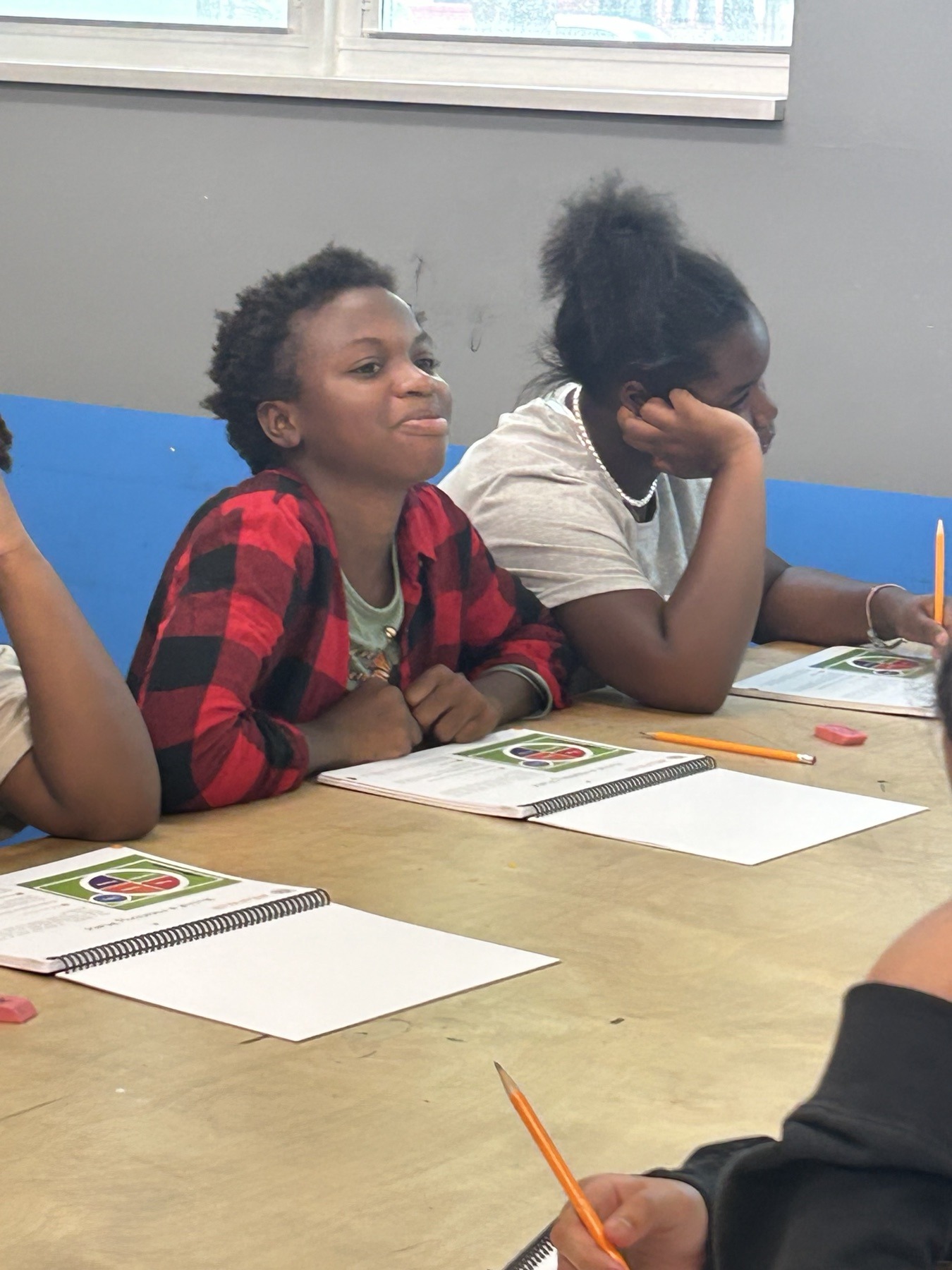 Youth participants working through a foundation education activity